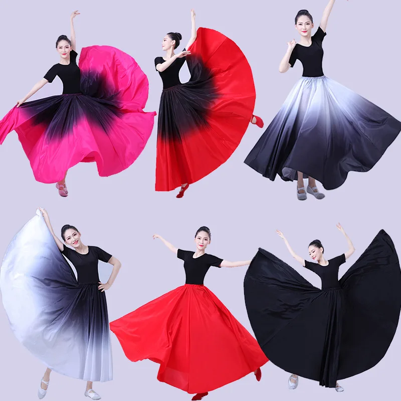 

Color Block Designer Skirts Satin Silky Long Maxi Midi Skirts Women Big Hem Floor Length Boho Beach Dance Festival Saias Femme