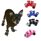 Водонепроницаемая зимняя обувь для собак, Нескользящие дождевые зимние сапоги, обувь, толстые теплые носки для маленьких кошек, щенков, собак, ботинки, 4 шт.компл.