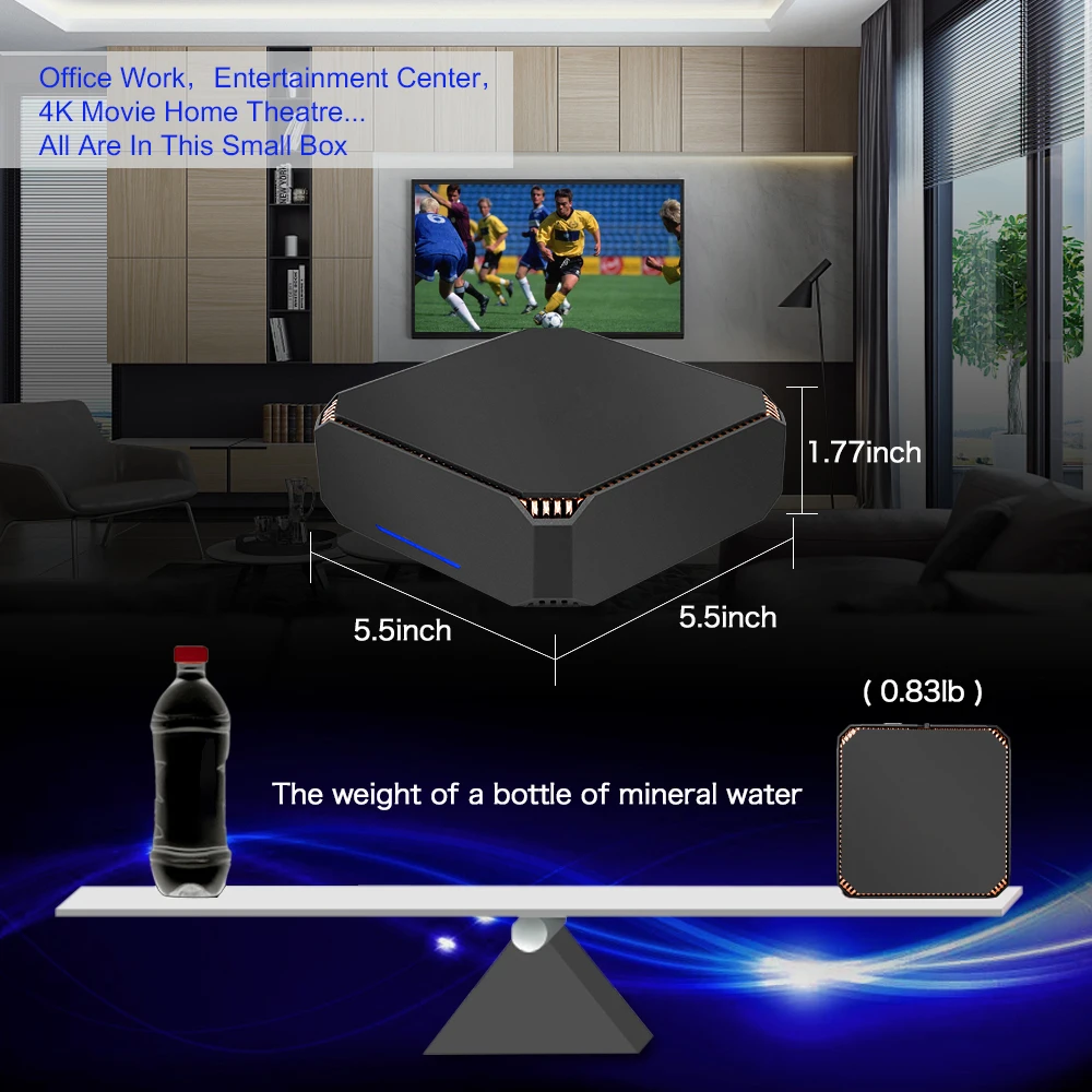 Новейший Настольный ПК CK2 Мини i3-7100U HD Graphics 620 BT4.0 1000 м LAN minipc 4K 2 4G 5G WiFi Linux Windows