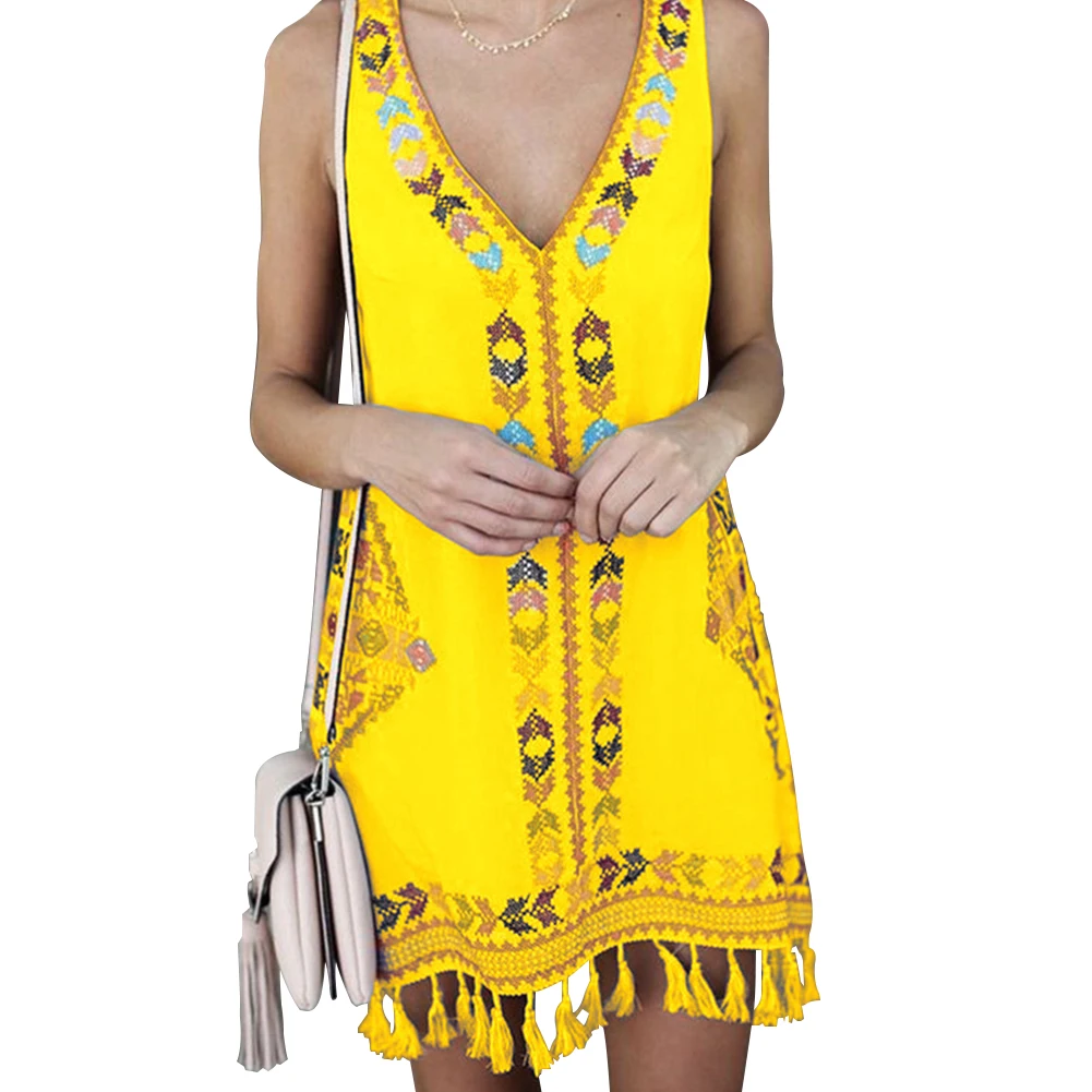 Женское Повседневное платье в этническом стиле свободное ТРАПЕЦИЕВИДНОЕ ПЛАТЬЕ