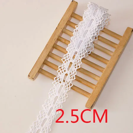4yard 2.5cm 4 ярда швейная ткань DIY цвета слоновой кости кремовый черный отделка хлопок крючком кружевная ткань лента ручной работы аксессуары ремесло 11021 - Цвет: 4yard 2.5cm