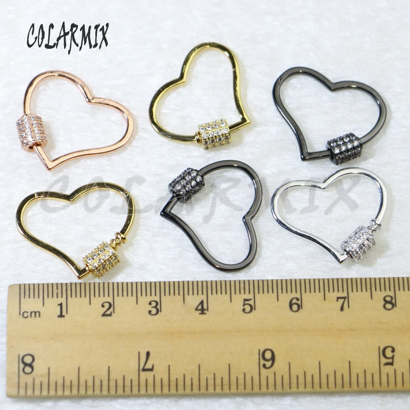 

8 Pcs Metal spiral heart shape clasp Pendant Jewelry accessory pendant for jewelry making spiral screw jewelry fashion 5980
