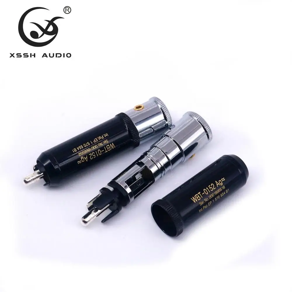 4 шт. RCA XSSH аудио YIVO Hi-End HIFI DIY WBT0152AG посеребренный штекер аудио RCA разъем Jack для аудио кабель Шнур