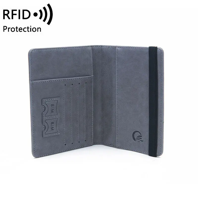 Тонкий кожаный чехол-бумажник для паспорта чехол с rfid-блокировкой ID-Карты | Багаж