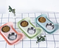 cat bowl pet supplies stainless steel pp universal with spill proof and nonslip design for food water feed durable double