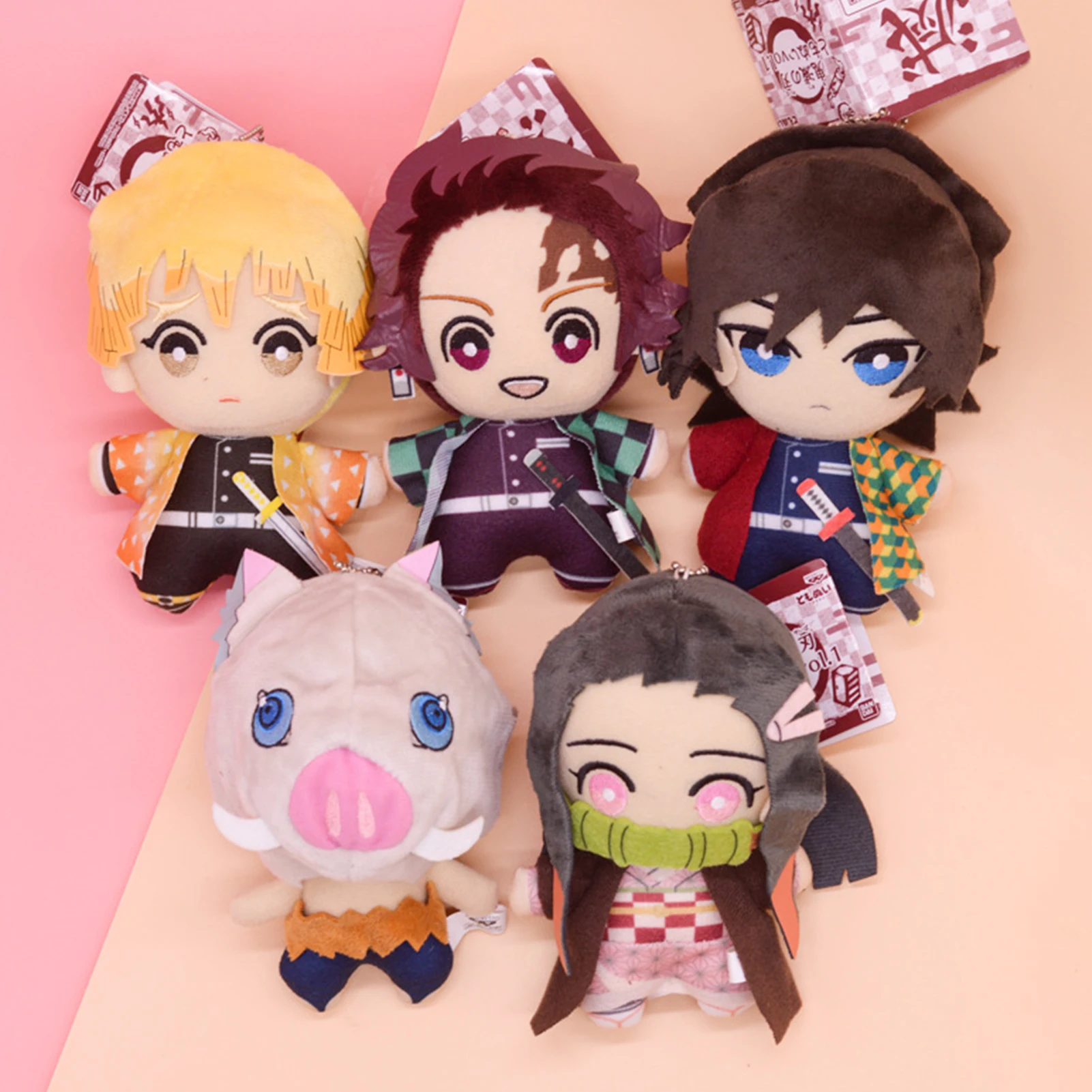 

15cm Anime Demon Slayer Plush Toys Doll Kimetsu No Yaiba Agatsuma Zenitsu Nezuko Hashibira Figure Cartoon Toys Children Gift