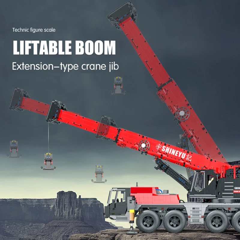 XQ MOC High-Tech Building Blocks APP RC Motorized Mobile Crane Model Assembly Stacking Bricks Kids DIY Toys Boys Christmas Gifts | Игрушки и