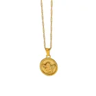 Изысканное ожерелье с кулоном ангела-хранителя для влюбленных Стильное ожерелье из нержавеющей стали 316L с золотым покрытием ювелирные изделия в подарок