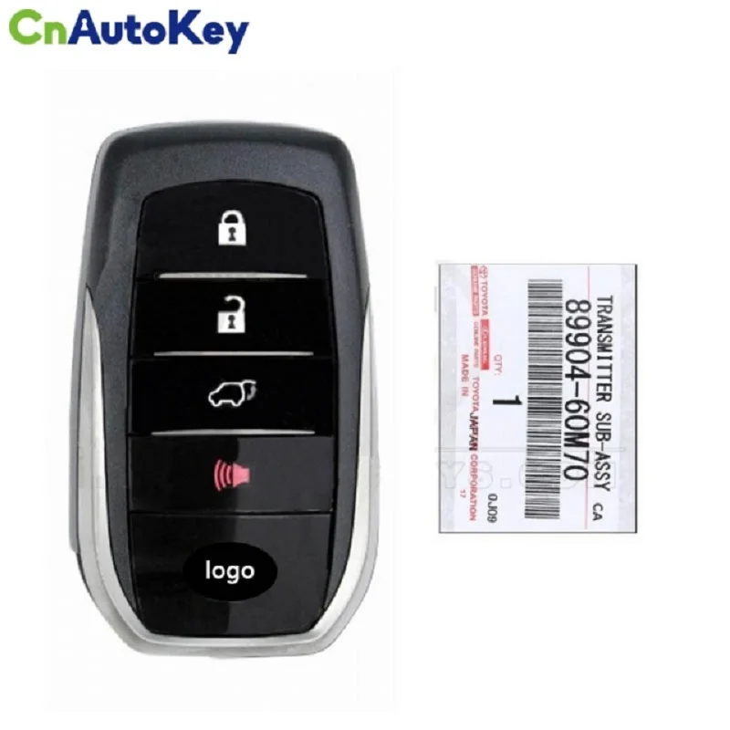 

CN007241 For Toyota Land Cruiser 2018-2019 Smart Key Remote 4 Buttons 433MHz 89904-60M70 FCC ID BJ2EK P1 A8 TMS37200 CHIP