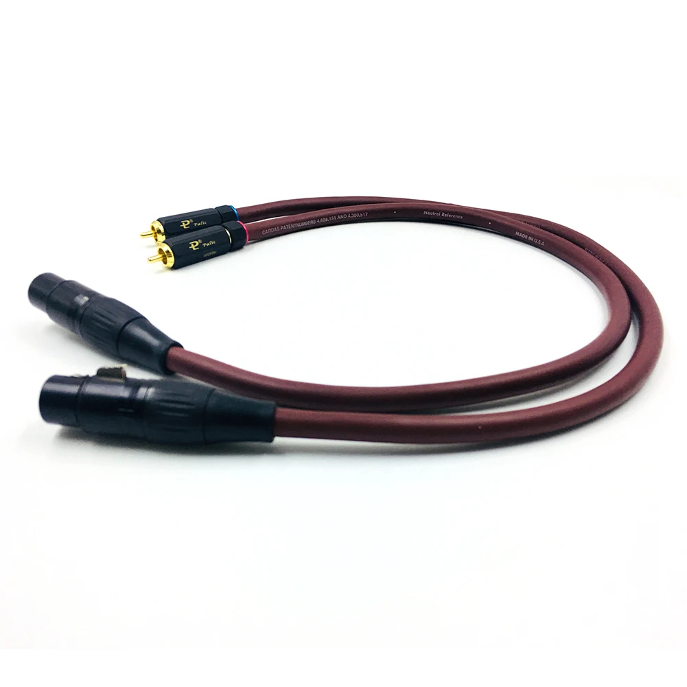 

Audiophile Cardas Cable 2 RCA Male to 2 XLR 3 Pin Male Female Cannon Amplifier Mixing Plug AV Cable Dual XLR to Dual RCA Cable