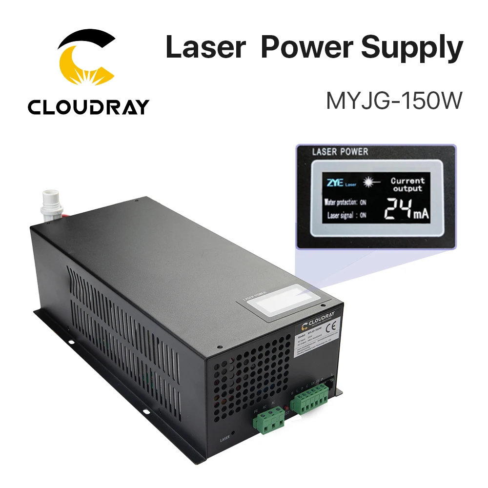 Cloudray 130-150 Вт CO2 лазерный источник питания для CO2 лазерной гравировки, резки MYJG-150W категории