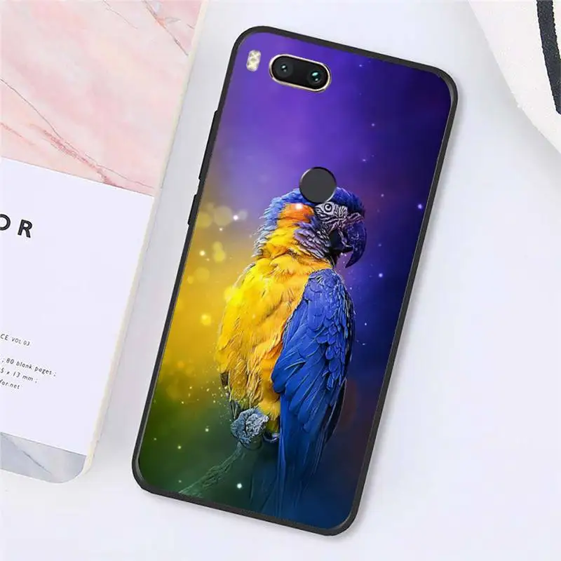

Cute bird Parrot animal Phone Case For Xiaomi Redmi note 7 8 9 t max3 s 10 pro lite cover funda coque shell