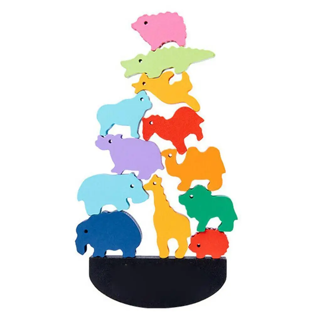 

Kawaii строительные блоки для баланса игра штабелирование Высокий Баланс Обучение Ранние игрушки для детей деревянная лодка