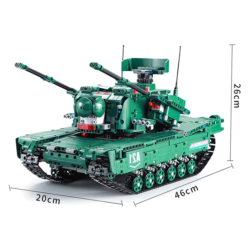 1498 шт. RC автомобиль военный M1A2 бак Совместимая модель конструкторных блоков