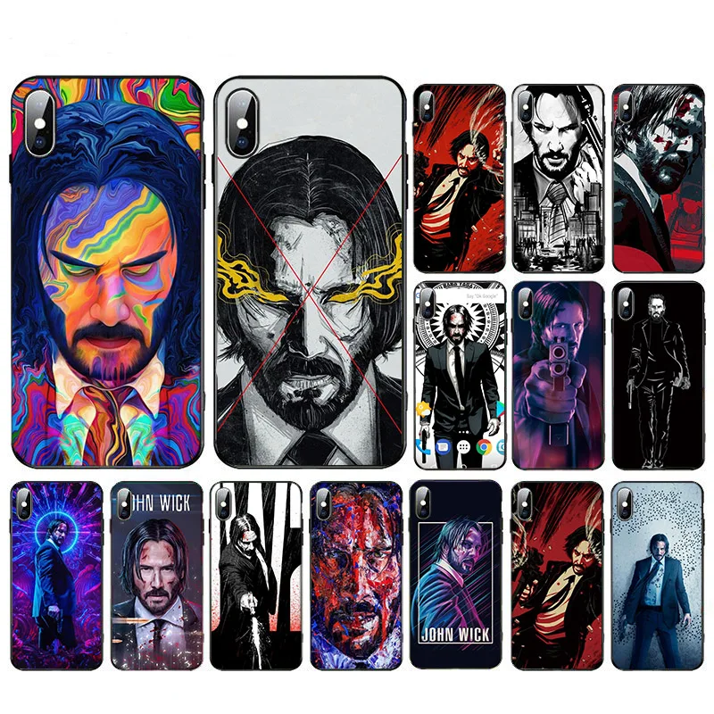

John Wick artwork Phone Case Cover For iPhone 11 11pro max 8 8plus XS max XR XS 7 7plus 6 6s 6plus 5 5s SE 2020 Coque Shell Capa