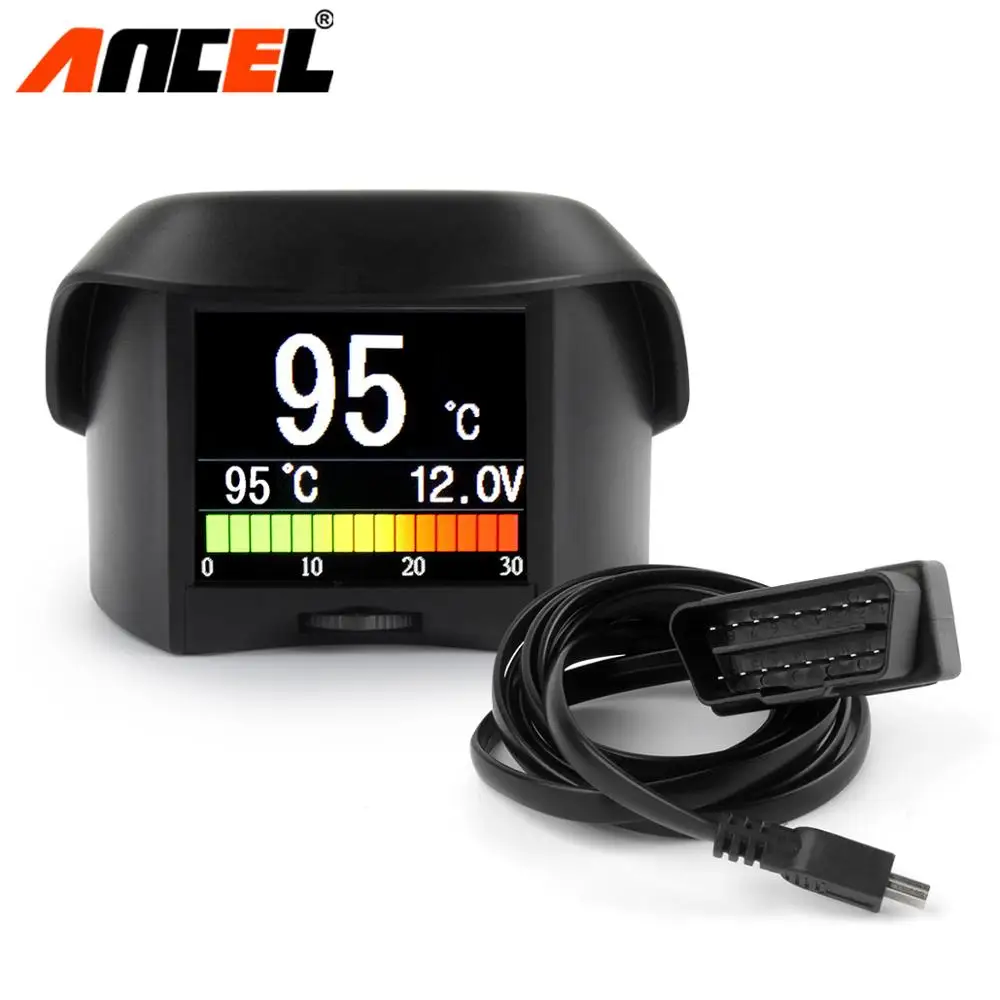 Автомобильный бортовой компьютер ANCEL A202 цифровой OBD2 спидометр индикатор расхода