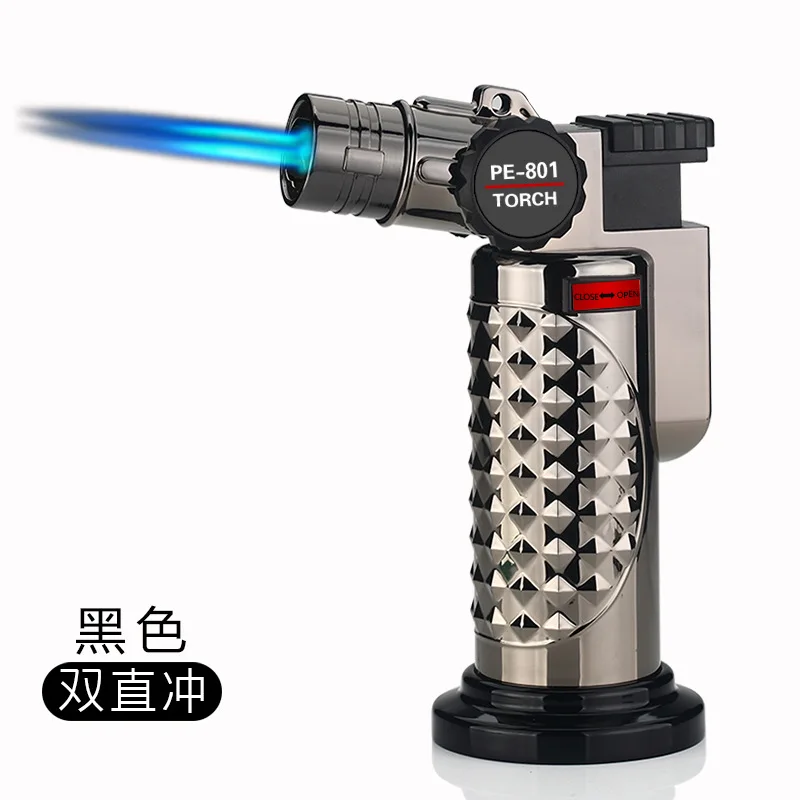 Зажигалка для сигар турбо компактная бутан 2 струи факел зажигалка 1300C