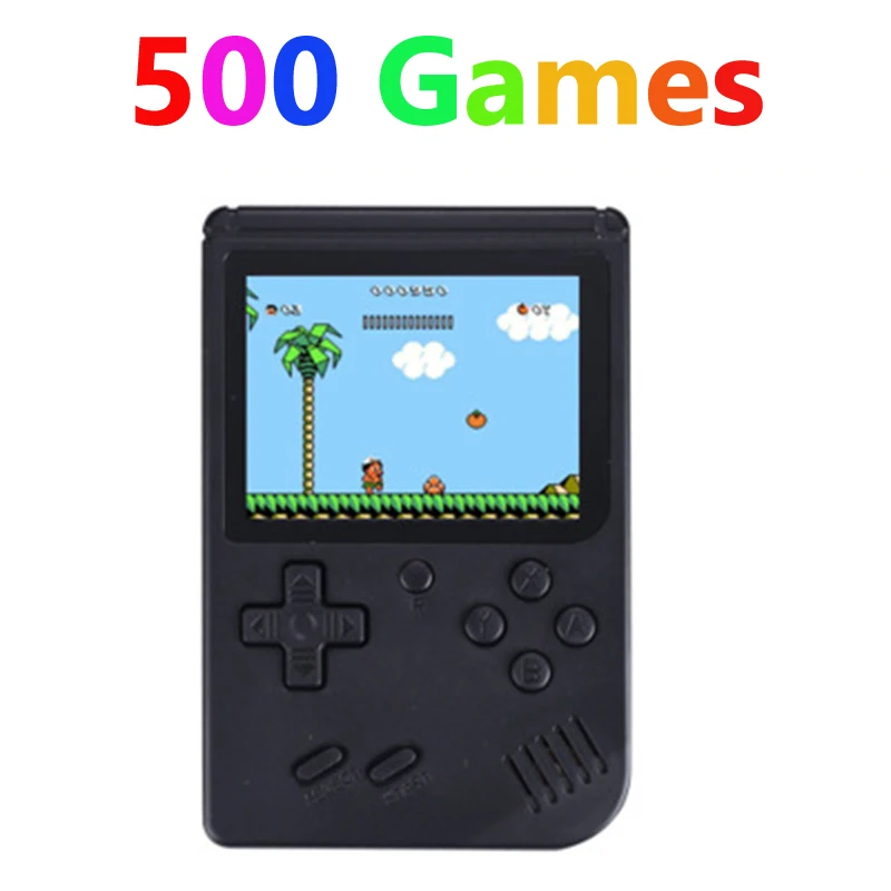 Black-500 Coolbaby RS-6 Ретро портативная мини портативная игровая консоль 8 бит 3,0 дюймов цветной ЖК-дисплей Детский Цветной игровой плеер Встроенные игры 168/500 - Цвет: Black-500