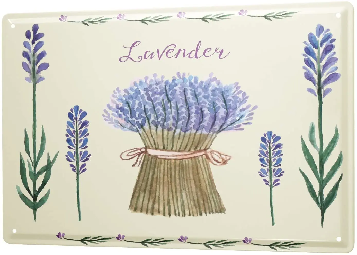 

Tin sign metal plate decoration sign bar home wall art decoration plaque plant flower lavender metal poster sign
