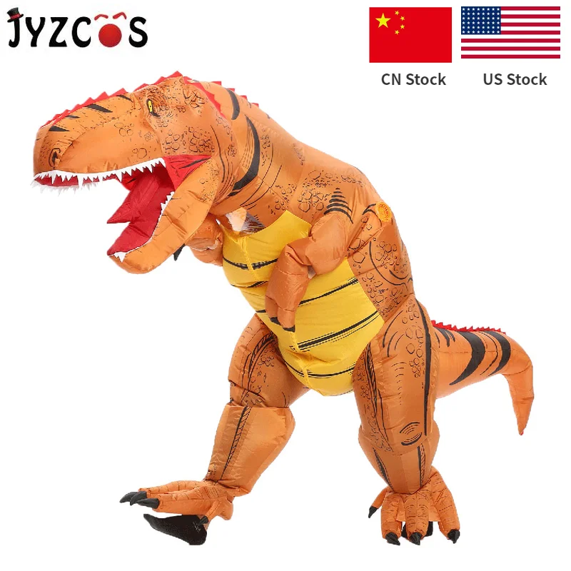JYZCOS взрослый надувной костюм динозавра t rex карнавальный на Хэллоуин для женщин и