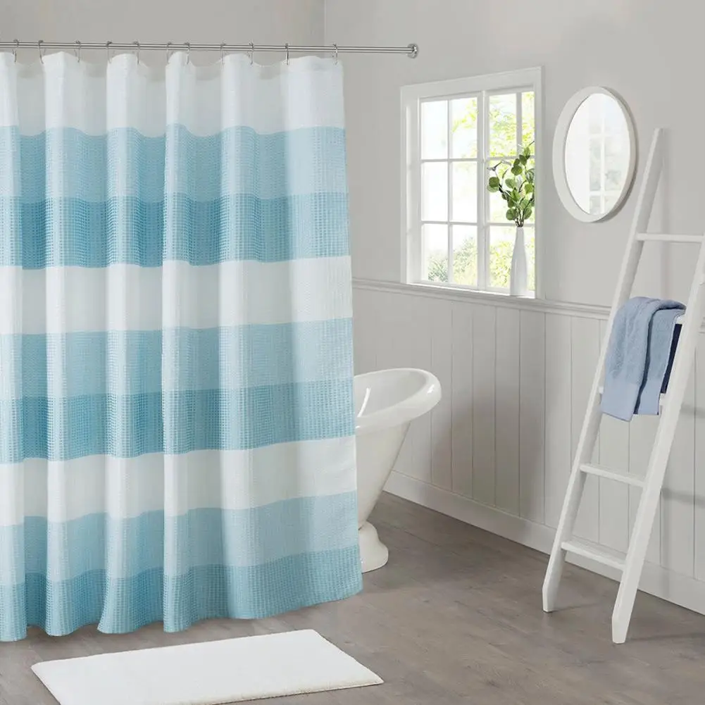 

180*180cm Shower Curtain Stripe Printing Waterproof Bathroom Cover Cloth