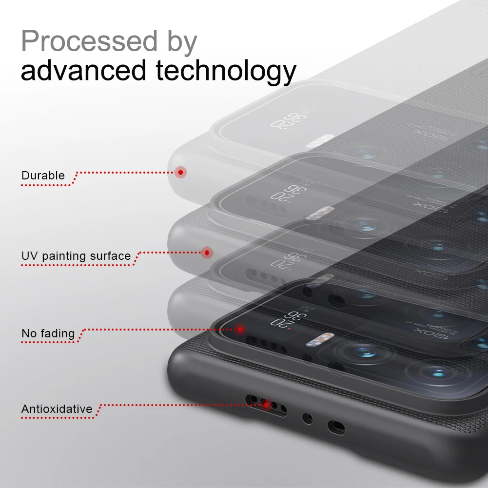 Чехол для Xiaomi mi 11 Lite 4G 5G NILLKIN сверхматовый защитный чехол-накладка на заднюю