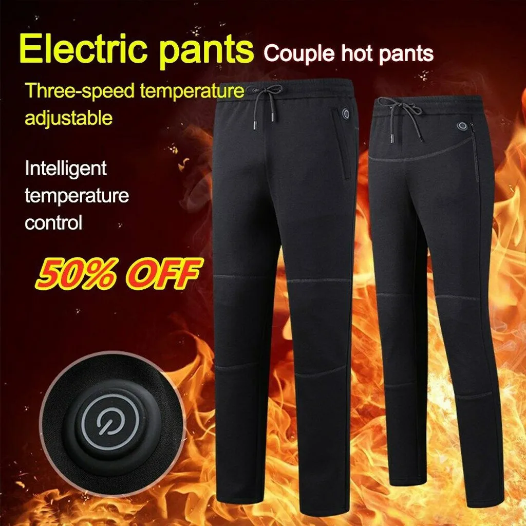 Смарт Usb электрическое отопление теплые длинные брюки женские повседневные