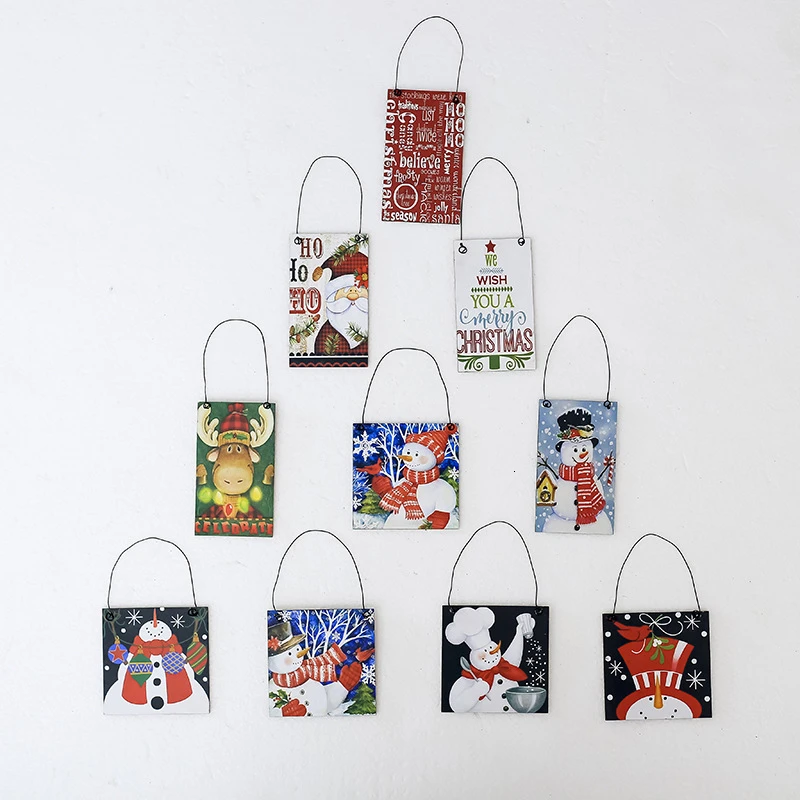 

1Pcs Santa Snowman Deer Christmas Tree Pendants Crafts Hanging Ornament New Year Xmas Decor Home Party Decoration Supplies 62874