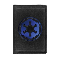 high quality leather fashion galactic empire printing travel passport cover id credit card case