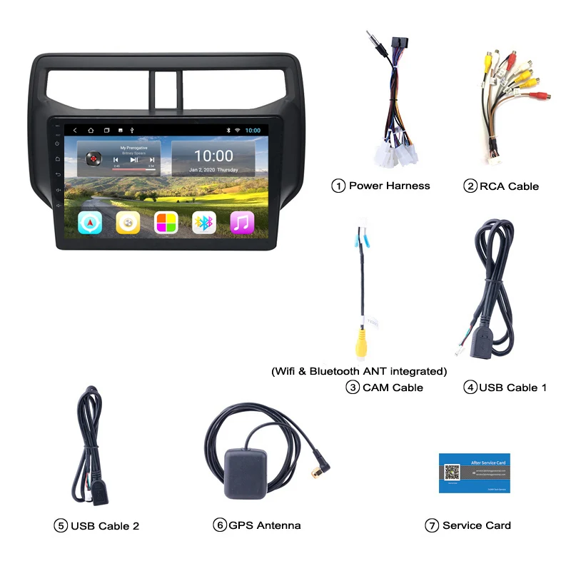 

2G RAM 9 inch android 10 car gps dvd player for Toyota Rush 2018 2019 car radio multimedia navigation stereo head unit
