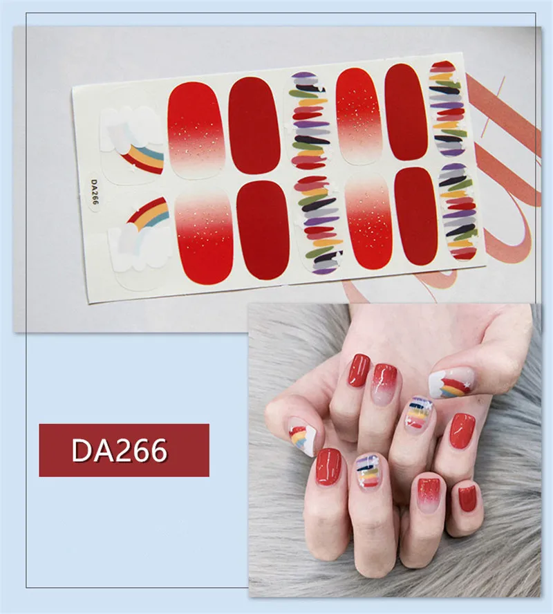 14 подсказок/Набор 3D наклейки для ногтей Аксессуары девочек женские цветные