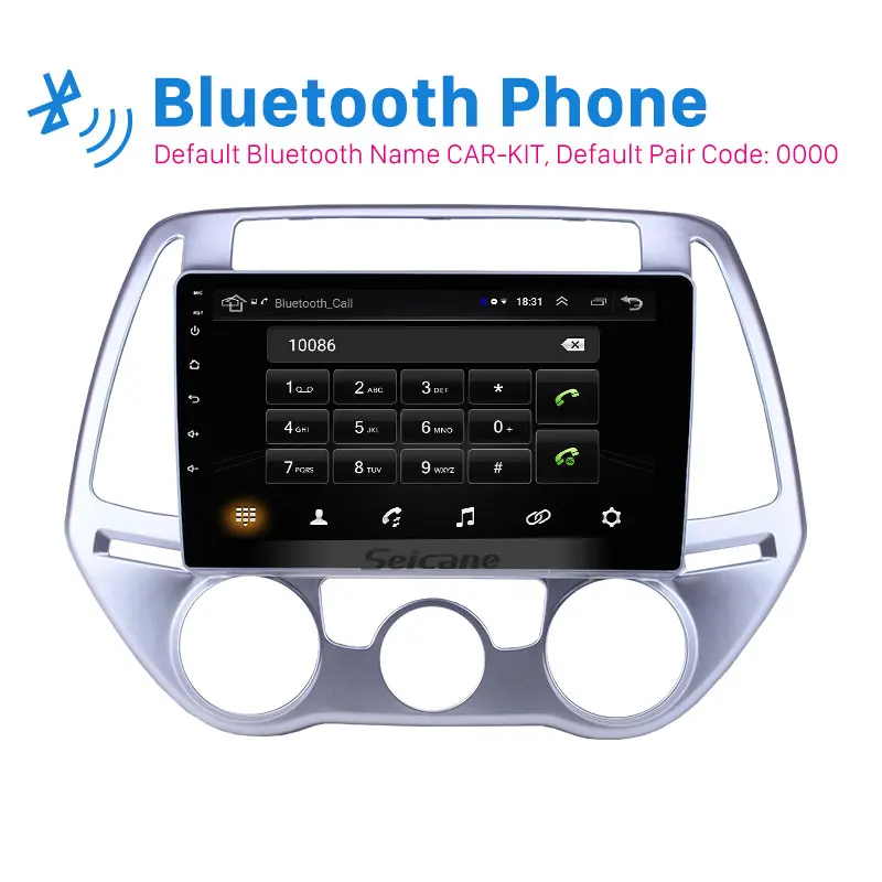 Seicane 9-дюймовый автомобильный стерео GPS 2Din Авто Радио Android 8 1 блок для Hyundai i20