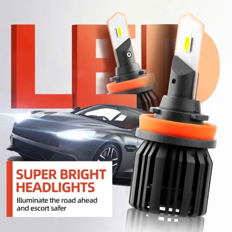 

1Pair H4 H7 LED Car Headlight H11 LED H8 H9 9005 9006 Auto Headlamp Bulbs For Car Front Lamp Fog Lights 50W 6000K 8000lm 12V 24V