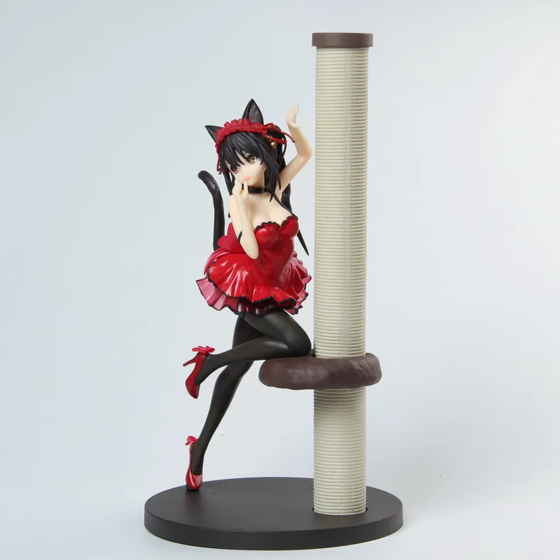 Date A Live Сексуальная ПВХ фигурка Куруми токисаки 1/7 кошачьими ушками красный