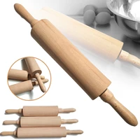wooden rolling pin with handles 17 52024cm classic smooth dough scraper kitchen utensil for pie crust cookie dc156