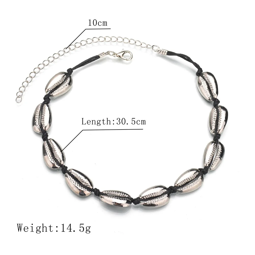 Ожерелье с раковинами чокер для женщин белый Конч девочек винтажный