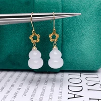 shilovem 18k yellow gold real natural jasper drop earrings classic fine jewelry women wedding new 1014mm gift myme10145584hby