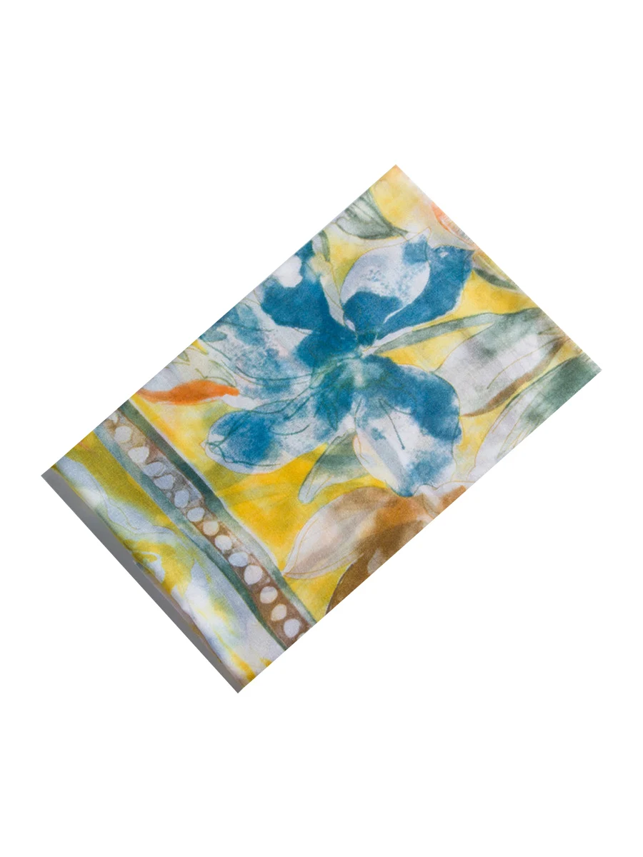 Шарфы с принтом духов лилии женские шали пляжное полотенце шарф Прямая поставка