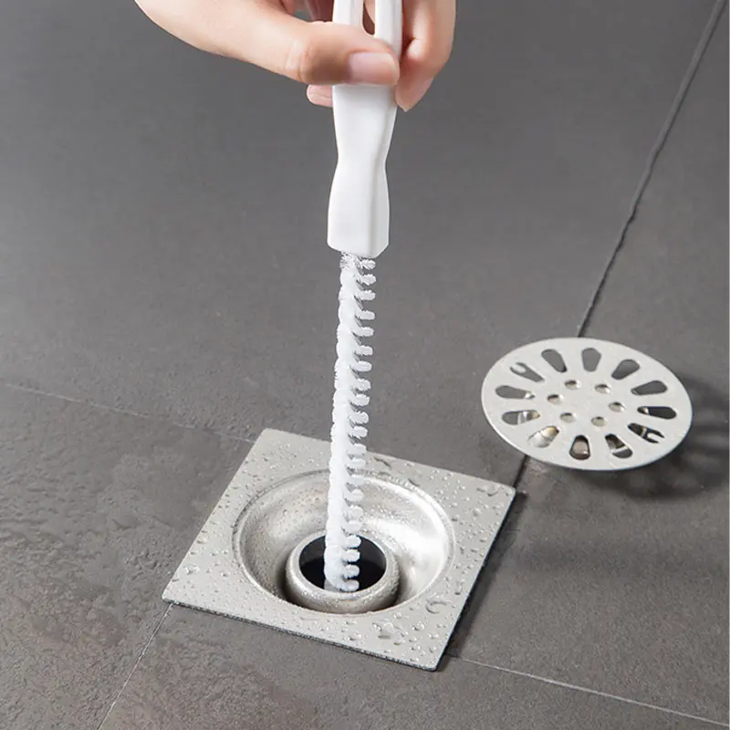 New 17.7 Inch Sewer Cleaner Stick Multifunction Kitchen Sink Cleaner Hook Hair Trap Spring Cleaning Tool  Bathroom Accessories