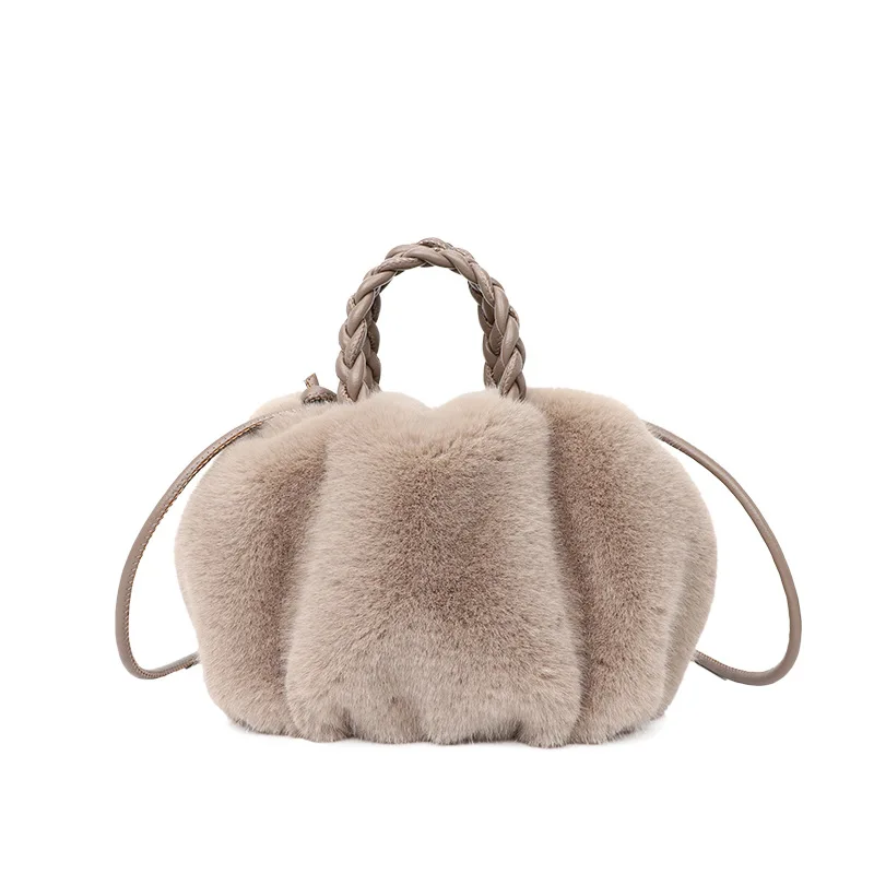 

Модные женские плюшевые сумки через плечо grace, дизайнерская Роскошная простая сумка через плечо с плетением, сумка-шоппер, кошелек высокого ...