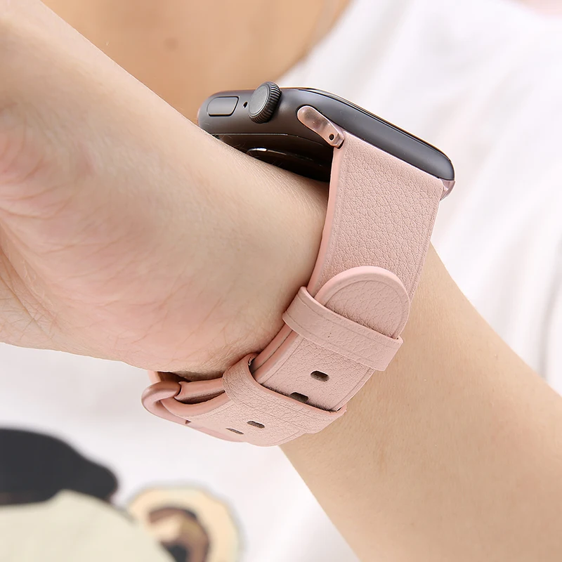 Кожаный ремешок для Apple watch band 42 мм 38 iwatch 4 3 44 40 correa браслет серии 2 1 Аксессуары |