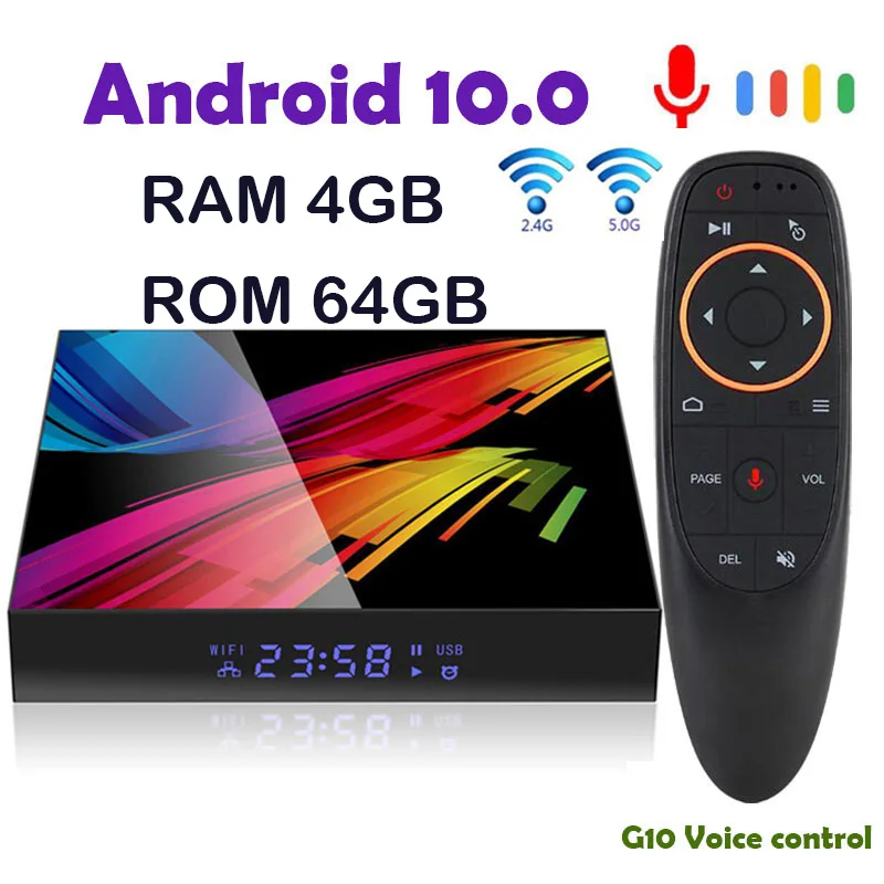

Smart TV Box ST1 Android10.0 Allwinner H616 wifi 2.4G&5G 6K Media Player 4GB 64GB With voice remote control android tv box
