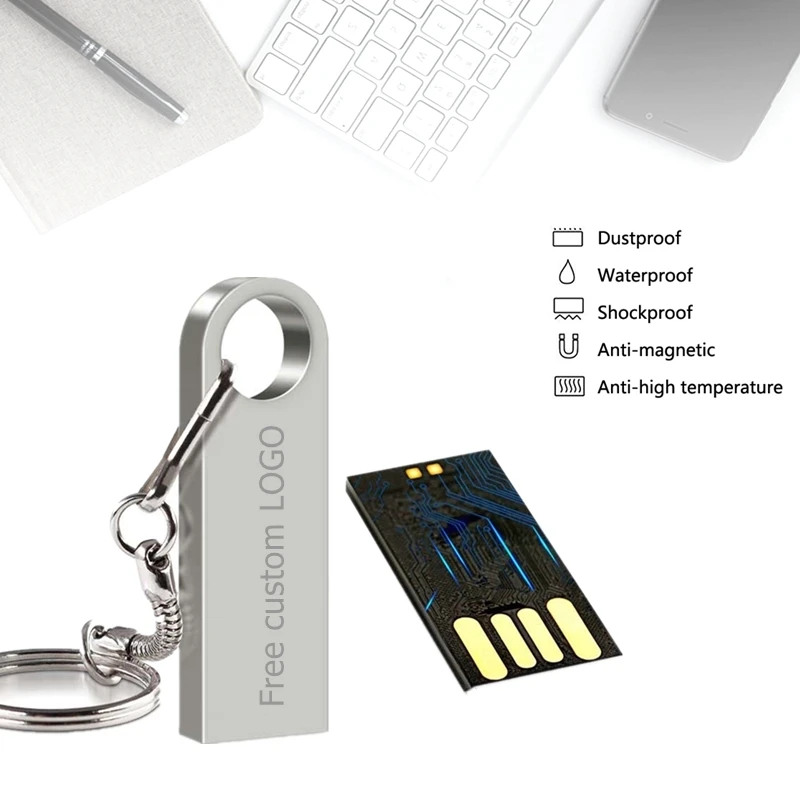 Высокоскоростной флеш-диск 2 0 4 ГБ 8 флеш-накопитель 32 металлический USB 16 64 ключ Usb