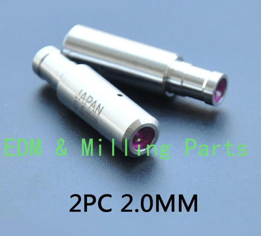 2PCS CNC 2.0 MM Ruby Ceramic Electrode Guide Fit EDM Wire Cut Machine Parts For EDM Wire Cut Mill Part