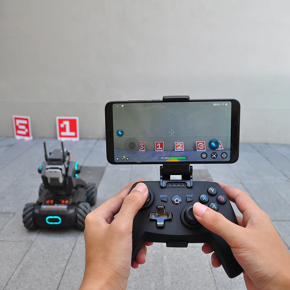 For RoboMaster APP Connect DJI Robomaster S1 Controller Wireless Gamepad with Phone Holder Clip Joystick Grip Remote | Электроника