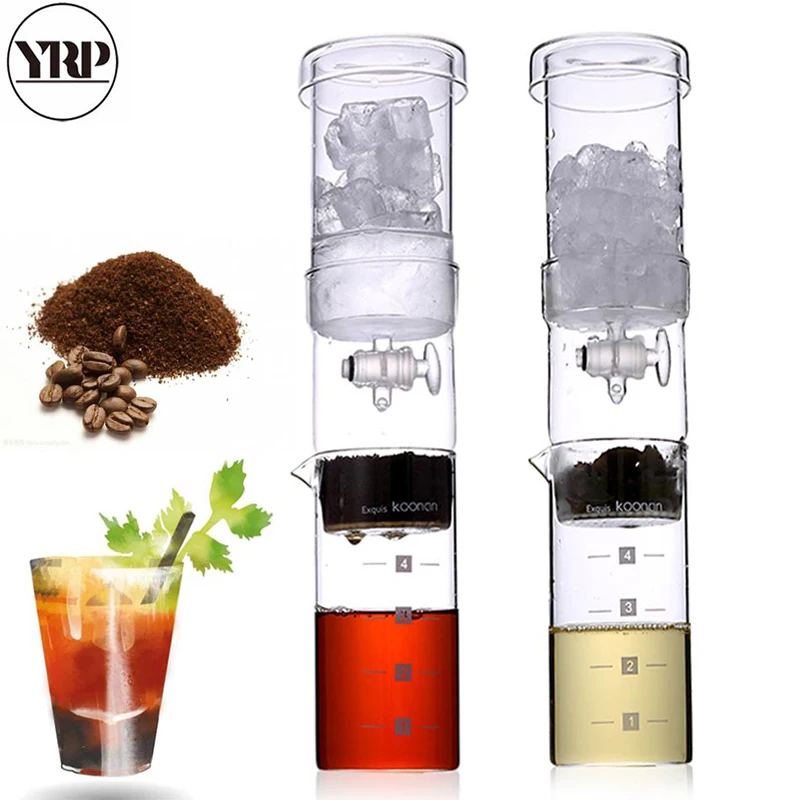 

cold brew coffee Portable Reusable Ice Drip Coffee Filter Glass Percolators Espresso barista tools Dripper Pot Ice cafe Maker