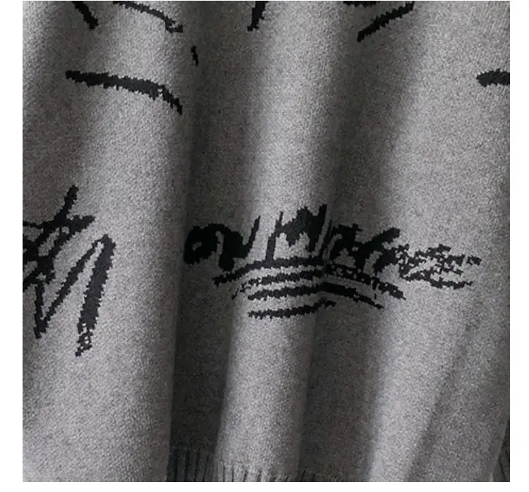 

2020women's sweater cartoon retro loose casual lazy sweater autumn and winter new slim long-sleeved mid-length oversized sweater