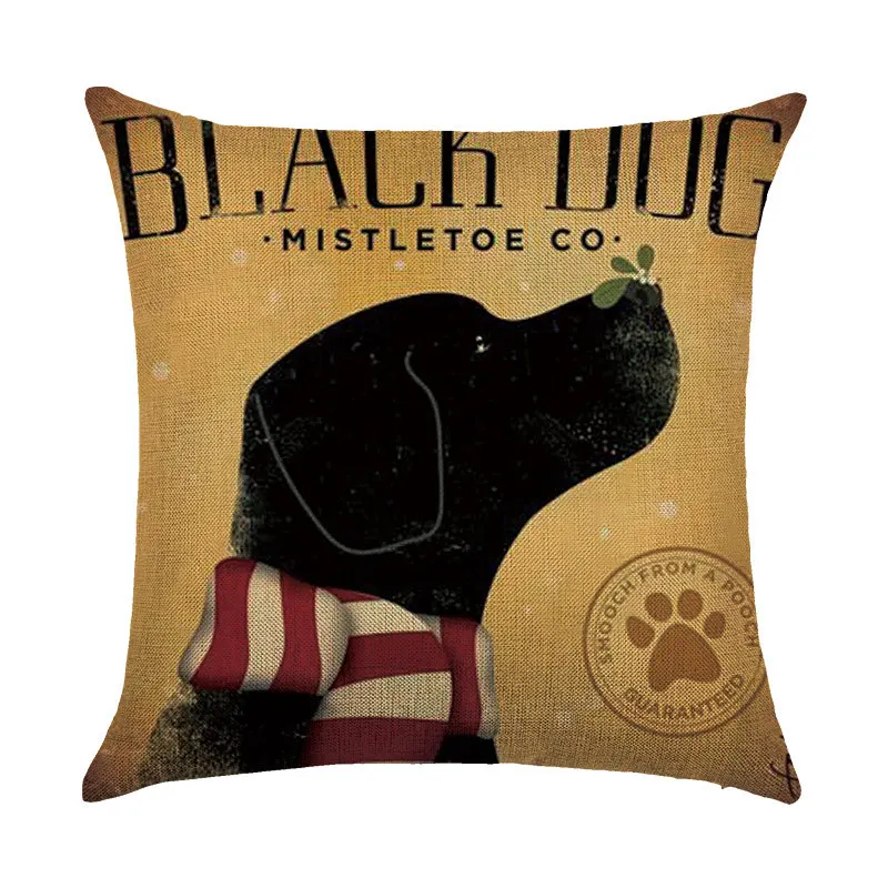 Новые забавные мопса печатных Подушка Чехол Крышка квадратный 45 см * белого цвета