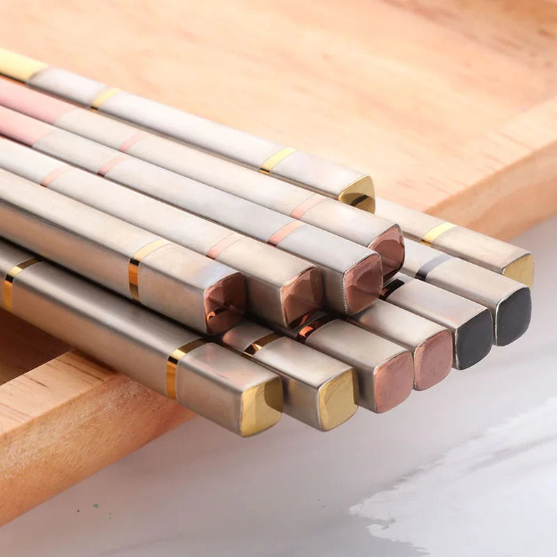 Набор японских палочек для еды из нержавеющей стали 304 5 пар 21 см|Палочки еды| |