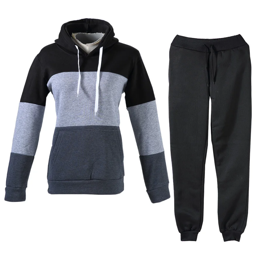 Комплект Спортивный женский из 2 предметов однотонная свободная толстовка с